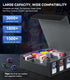 MoKo Card Storage Box for Trading Cards, 3000+ MTG Deck Box with 24 Colorful Dividers & 4 Card Supporters