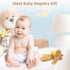 Baby Hair Brush and Comb Set (4-Piece) - Wooden Beechwood Brush Set for Newborn