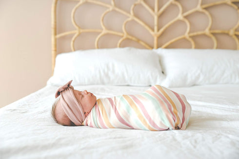 Belle Large Premium Knit Baby Swaddle Blanket by Copper Pearl