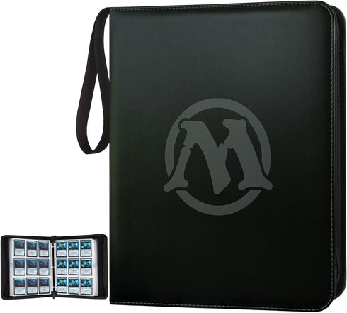 Trading Card Binder, 9-Pocket Album Holds 720 Cards, Premium Collector Card Folder for MTG, TCG, Yugioh, Black