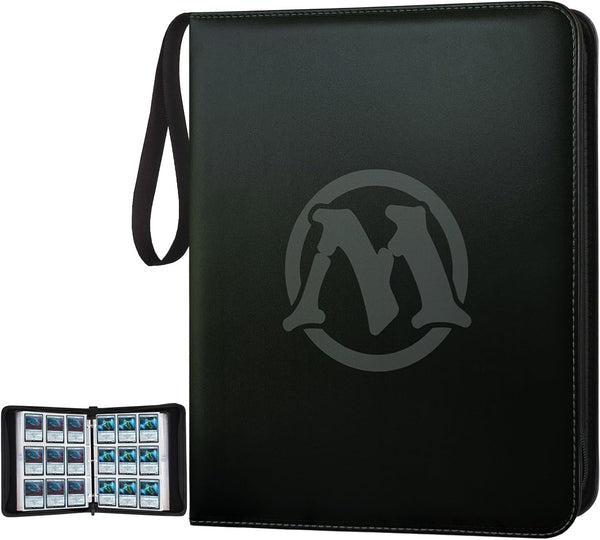 Trading Card Binder, 9-Pocket Album Holds 720 Cards, Premium Collector Card Folder for MTG, TCG, Yugioh, Black
