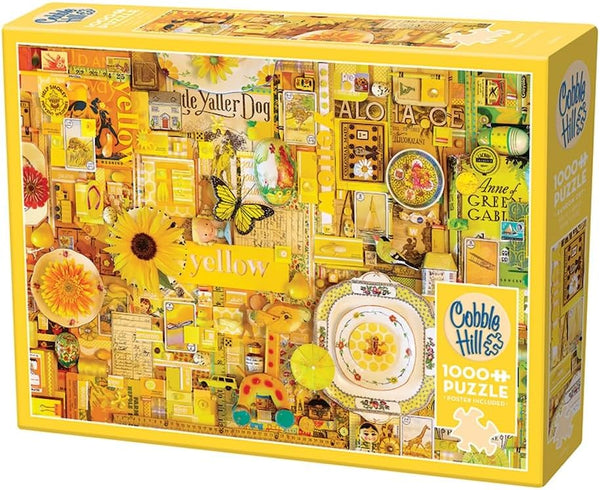 Cobble Hill 1000 Piece Puzzle - Rainbow Collection: Yellow - Sample Poster