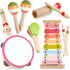 Rmischolar Baby Musical Instruments - Montessori Wooden Musical Toys for Toddlers 1-3, Xylophone