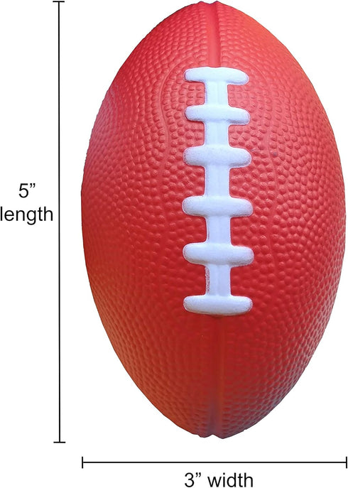 3 Pack of Mini Foam Footballs for Kids - Tiny Football 4.75" in Length - Little Toy Football