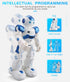 WEECOC RC Robot Toys Gesture Sensing Smart Robot Toy for Kids Can Singing Dancing Speaking Christmas Birthday (White)