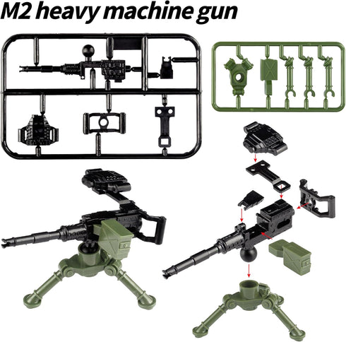 Weapons Pack Military Accessories, U.S Heavy Weaponry Toys, Compatible with Major Brand, 3 Years Old+