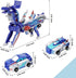 2-in-1 2 Collision Transforming Dinosaur Car Toy, Magnetic Cars Transform into Dinosaur Toys for Kids Toddler,Fun