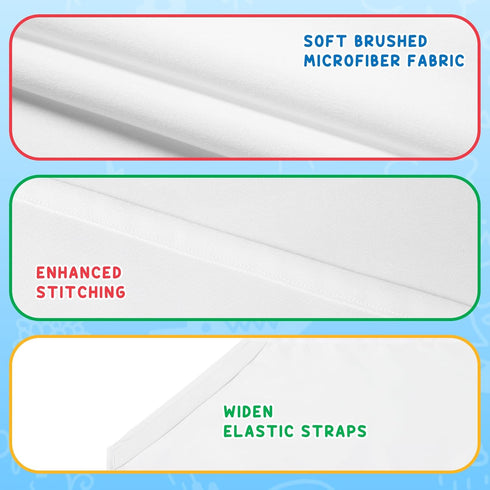 23" 52" 10 Pack Comfyanno Cot Sheets for Daycare Standard Size - Fits x Cot, Bulk, Daycare Essentials, Soft