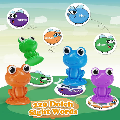 1st, 2nd, 3rd Torlam Sight Word Games Frog Site Words Educational Flash Cards Kindergarten Phonics Learning Games Toys