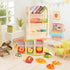 196Pcs 4 Packaging Dollhouse Miniature Store Grocery Accessories Mini Shopping Cart Basket Three-Layer Shelves