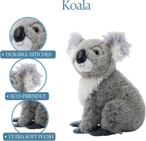 12 inches The Petting Zoo Koala Stuffed Animal, Gifts for Kids, Wild Onez Zoo Animals, Koala Plush Toy