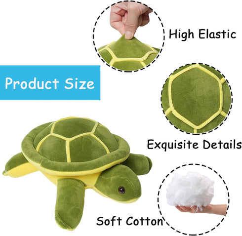Cute Sea Turtle Plush Toys 9.8 inch Soft Turtle Stuffed Animals, Turtle Plushies Toy Birthday Gifts for Kids Boys Girls