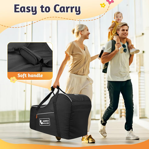 YOREPEK Car Seat Travel Bag Fits Infant Carseat with Anti-Rebound Bar Base, Padded Carseat Bags for Air Travel, Car