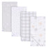 Gerber Unisex Baby 100% Cotton Flannel Receiving Blankets 30x30 Inches, Pack of 4, Celestial