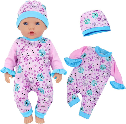 5 Sets 14-18 Inch 16 Inch UNICORN ELEMENT Baby Doll Clothes for Dolls, Baby Doll Pjs Clothes Outfits and Accessories