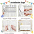 2 Pack Set, 28" 52" 14" Horbaunal Crib Skirt & Crib Bed Sheet White Crib Bed Skirt x with Drop Dust Ruffle, Soft