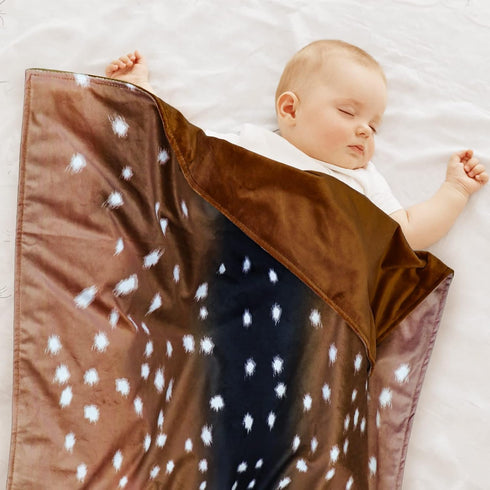 Deer Skin Baby Blanket Newborn Blanket Blanket and Nursing Pillow Cover for Baby Boys and Girls