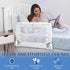 Salcod 33inch Universal Swing Down Crib Rail Guard, Convertible Crib Bed Rail for Toddlers, with Reinforced Wing Nut
