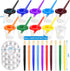 Paint Cups with Lids for Kids, No Spill Paint Containers with Toddler Brushes & Palette Tray (Pack of 23)