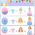 12PCS DREACAREFT Princess Easter Eggs - Prefilled Easter Eggs Filled with Princess Dolls Toys for Kids Girls Basket
