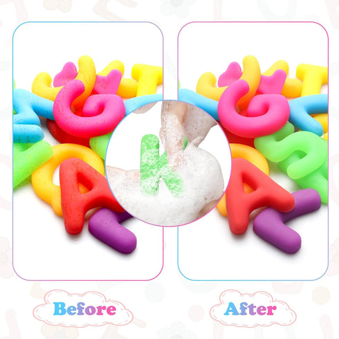 Alphabet Learning Toys for Kids, 40PCS ABC Toys for Ages 3-5, Educational Letter and Number Mochi Squishy Toys