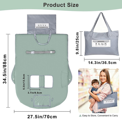 Muslin Shopping Cart Cover for Baby Soft & Breathable High Chair Covers for Restaurant Seat Grocery Cart Cover