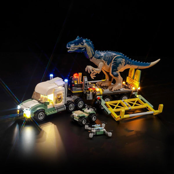 Upgraded LED Light Kit for Lego Dinosaur Missions, Compatible with Allosaurus Transport Truck Building Set 76966