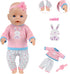 NUOXIXI 14-18 Inch 5 Sets 43cm 14-16 Inch/15 Inch/18 Inch/Girl&Boy Baby Doll Clothes Accessories Dress with Hats Socks