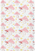 SDMKA Pink Orange Mushrooms Crib Sheets for Boys Girls - Portable Microfiber Fitted