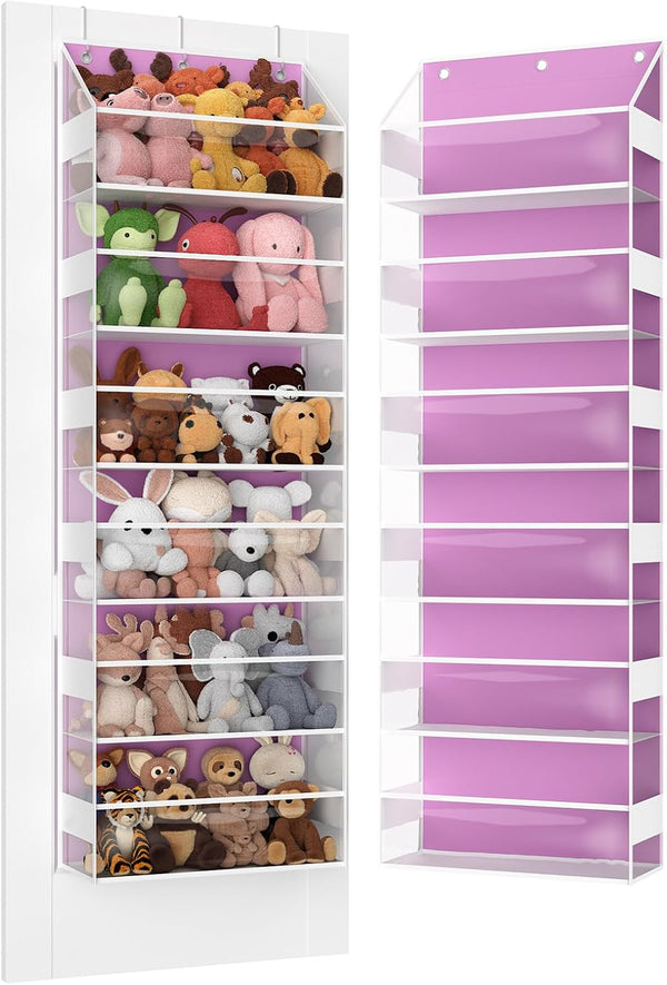 Over the Door Organizes- 6 Tier Stuffed Animal Storage, Bathroom Organizers and