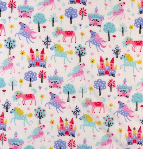 SHEETWORLD.COM SheetWorld 100% Cotton Percale Fitted Crib Toddler Sheet 28 x 52, Unicorns,