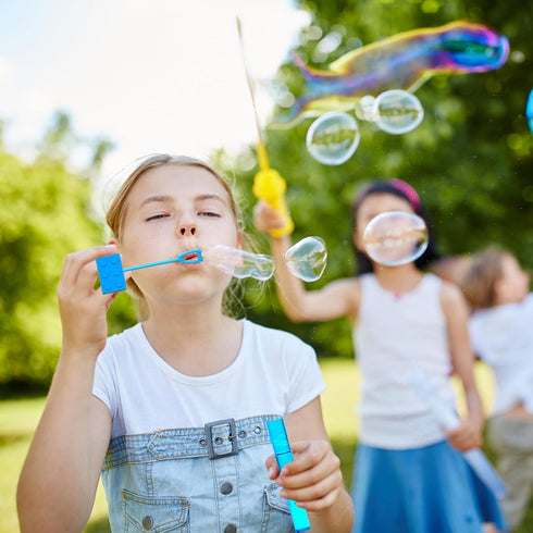 uoyoi Favors,24Pcs Building Blocks Party Building Blocks Bubble Wands for Kids,Cute Bubble Wand for Birthday Party