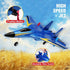 Su-27 RC Airplane, 2.4GHz 2 Channel Remote Control Plane with Gyro Night Lights and 2 Batteries, Easy to Fly Toy