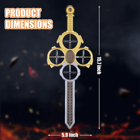 Virellia 3 Upgraded Flying Sword RC Drone with Colorful LED Lights, ABS Metal Remote Control Airplane with Hand Gesture