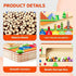 Counting 2-4,Toddler zhiwuzhu Magnetic Color and Number Maze for Montessori Toys,Wooden Matching Learning Board