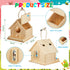 Liliful Wooden DIY Birdhouse Kit for Adults, Unfinished Wooden Bird Houses with Paints for Craft Activity