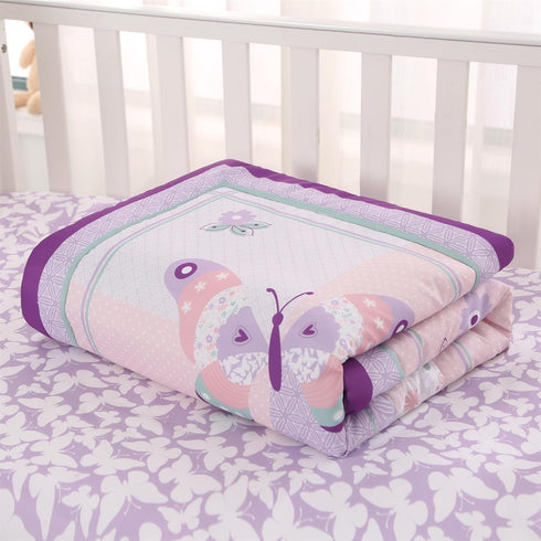 Set 3 Set, Set Wowelife Crib Bedding for Girls, Pieces Floral Butterfly Baby Girl Bedding Include Crib Comforter Fitted