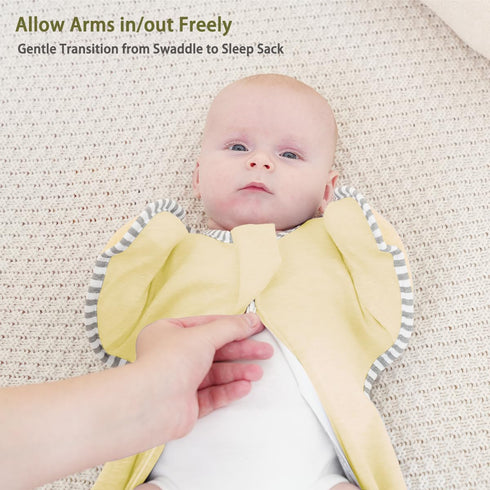 Roksuma 6-9 2-Way 2-Pack 100% 0.8Tog 20-27lbs) Baby Sleep Swaddles Arms up Swaddle Months, Baby Transitional Swaddle
