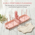 6 In1 Set Baby Bottle Brush Kit,Portable Silicone Bottle Brush Cleaner with Straw Brush,Nipple Brush,Drying Rack,Soap