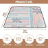 EtherSpher 1-Piecing 50'' 50''alfombrillas Boho Pink Blue Vintage Flowers Large Sturdy mat for Baby to Play on Floor