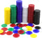 600Pcs Plastic Poker Mini Chips in 6 Colors, Bulk Poker Card Game Chips for Learning