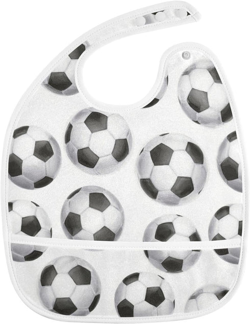 IHCVHQX Baby Feeding Bibs for Boys Girls Soccer Ball Pattern Toddler Infant Bandana