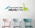 Dinosaur Wall Decals for Kids, "I Count Dinosaurs Not Sheep" Vinyl Stickers for Baby Boys, Nursery Decor, Quote A32