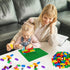 Classic Baseplates, 10" x 10" Green Peel and Stick Base Plates for Building Bricks, 6 Pack, Compatible with Major Brands