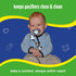 Baby Buddy Pacifier Clip Holder, Newborn Essential, Universal Fit for Binky and Teether Brands, Ages 4+ Months, Navy &