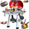 Kids Grill Playset for Toddlers 3-5, 2-Layer Outdoor BBQ Cooking Toy with