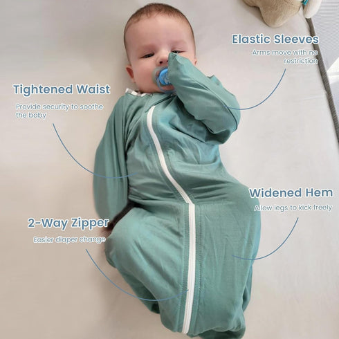0.5 2-Way ZIGJOY Shark-Fin Transition Swaddle for Newborn - Tog Rayon Made from Bamboo Sleep Sack Baby Swaddle Blanket
