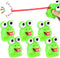 RoundFunny 24 Pcs Rubber Frog Toys Tongue Sticking Out Novelty Relief Squeeze Toys