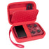 PAIYULE Travel Case Compatible with RG353V Retro Handheld Game Console, Organizer Carrying Bag (Red)