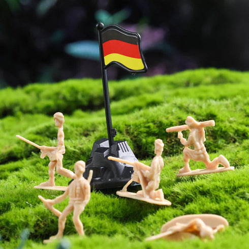 300PCS Army Men Toy Soldiers, 3 Colors Plastic Army Men Action Figures Playset for Boys Birthday Gift